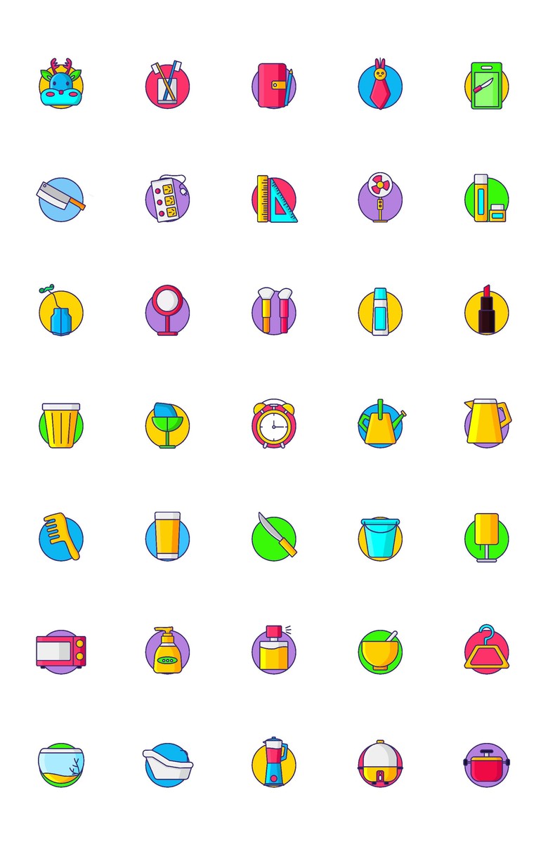 设计灵感触手可及 免费获取SVG格式日用品图标模板